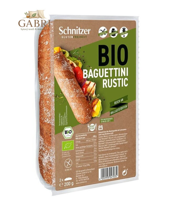 Bagety rustikální BIO 200g Schnitzer bez lepku 3355