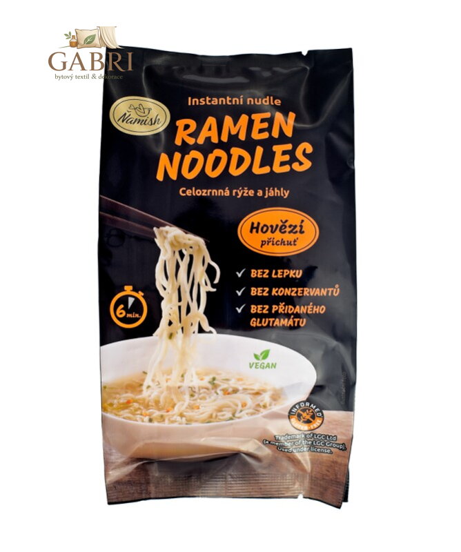 Polévka s nudlemi hovězí inst. 57g Ňamish bez lepku NOVINKA 6063