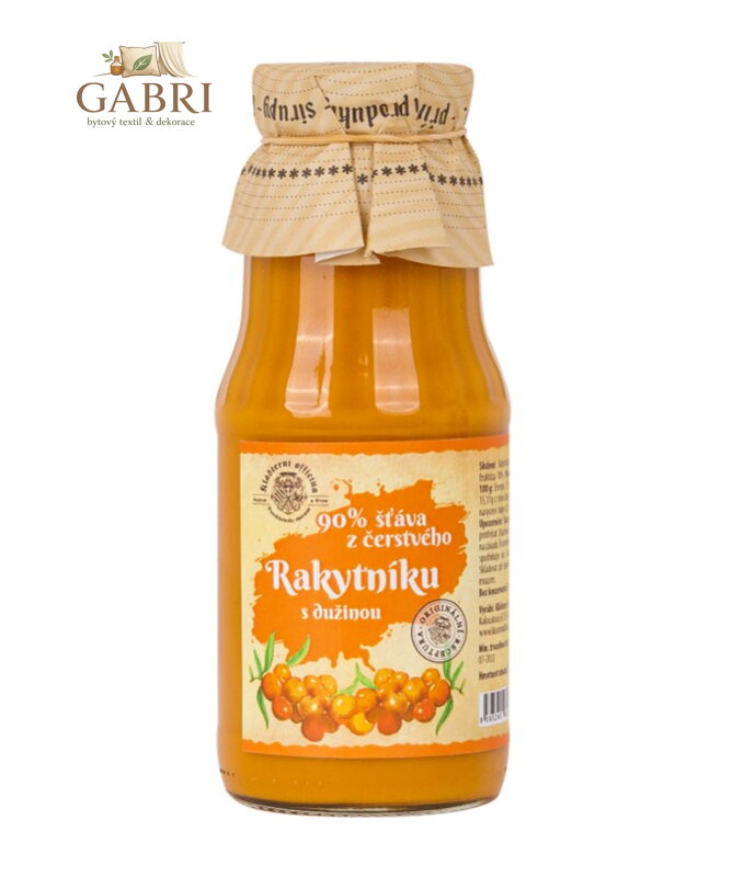 Šťáva z čerstvého rakytníku s dužinou 300g Klášterní 488