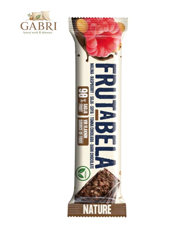 Frutabela nature malina v čokoládě bez cukru 35g Fructal 2754