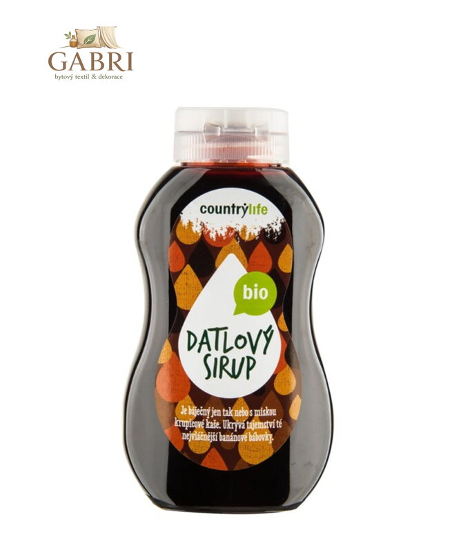 Sirup datlový BIO 250ml/345g Country life bez lepku 6125