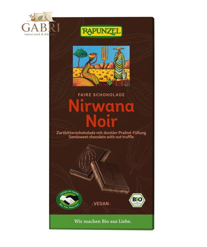 Čokoláda hořká Nirwana 100g BIO Rapunzel 6142