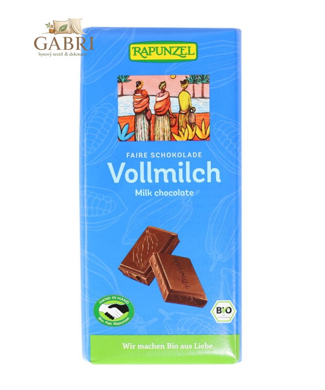 Čokoláda mléčná 38% 100g BIO Rapunzel 6168