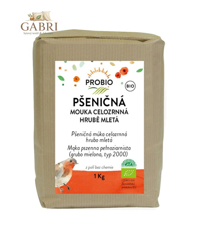 Mouka pšeničná celozrnná hrubá BIO 1kg Probio 1488