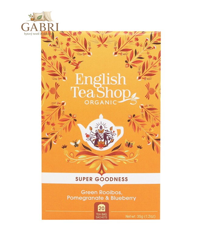 English Tea Shop - zelený rooibos, granát. jablko, borůvka BIO 20x1,75g 1552