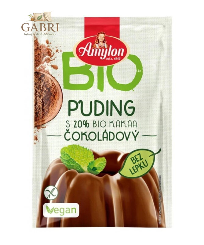 Puding čokoládový BIO 40g Amylon bez lepku 3
