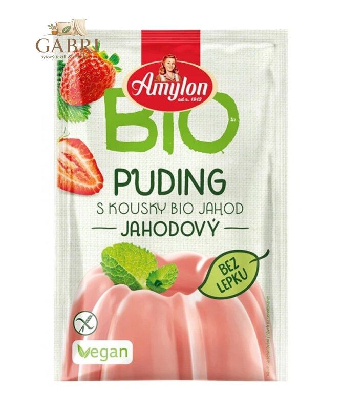 Puding jahodový BIO 40g Amylon bez lepku 203