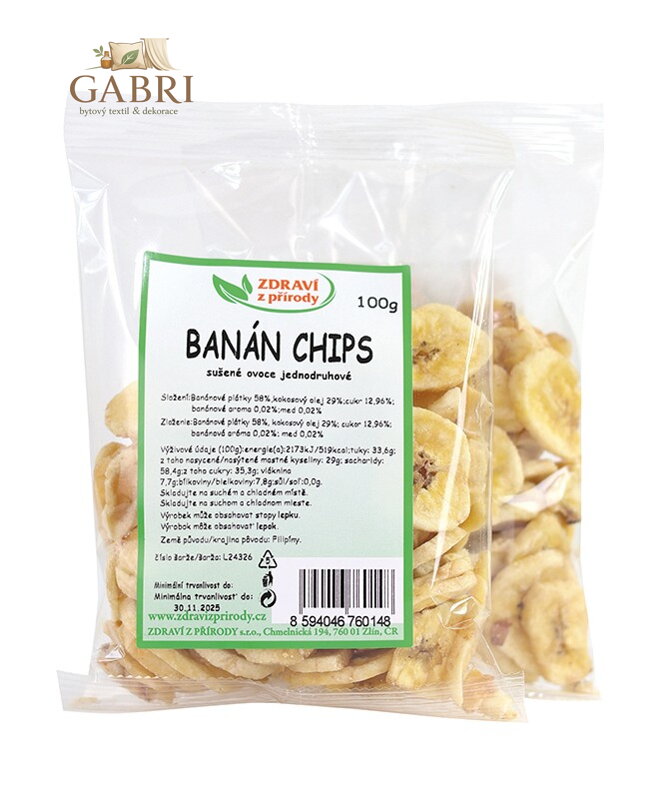 Banán chips plátky 100g ZP 2253