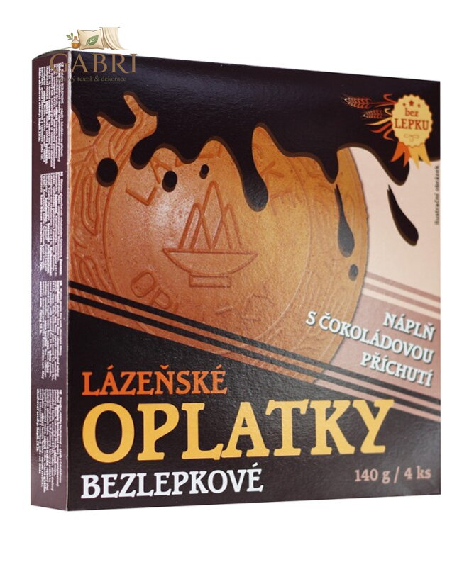 Lázeňské oplatky čokoládové 140g bez lepku 2096