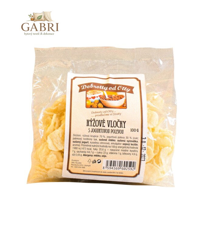 Rýžové vločky v jogurtové polevě 100g Dobrotty 1943