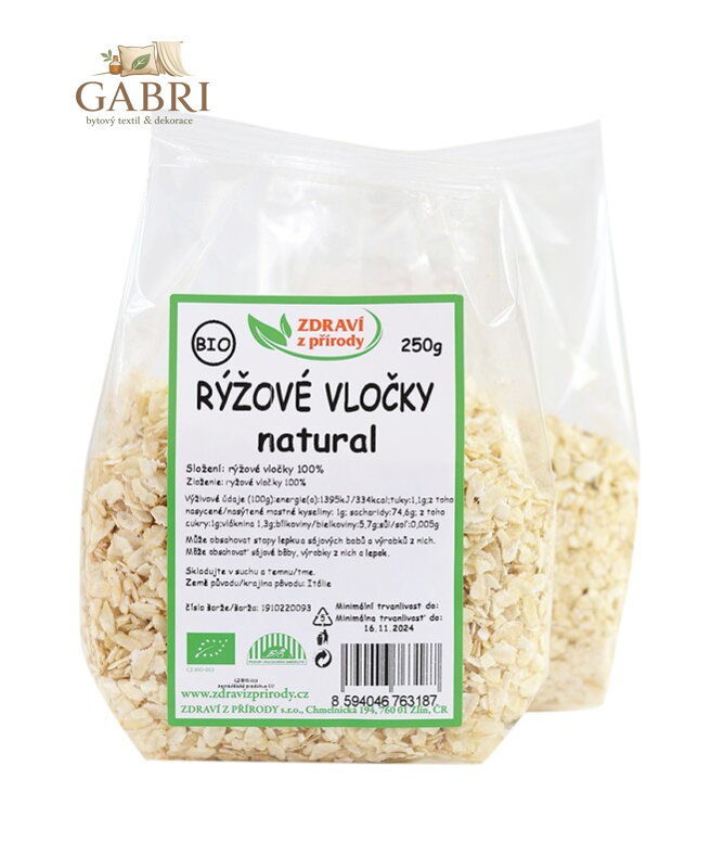Vločky rýžové natural BIO 250g ZP 2937