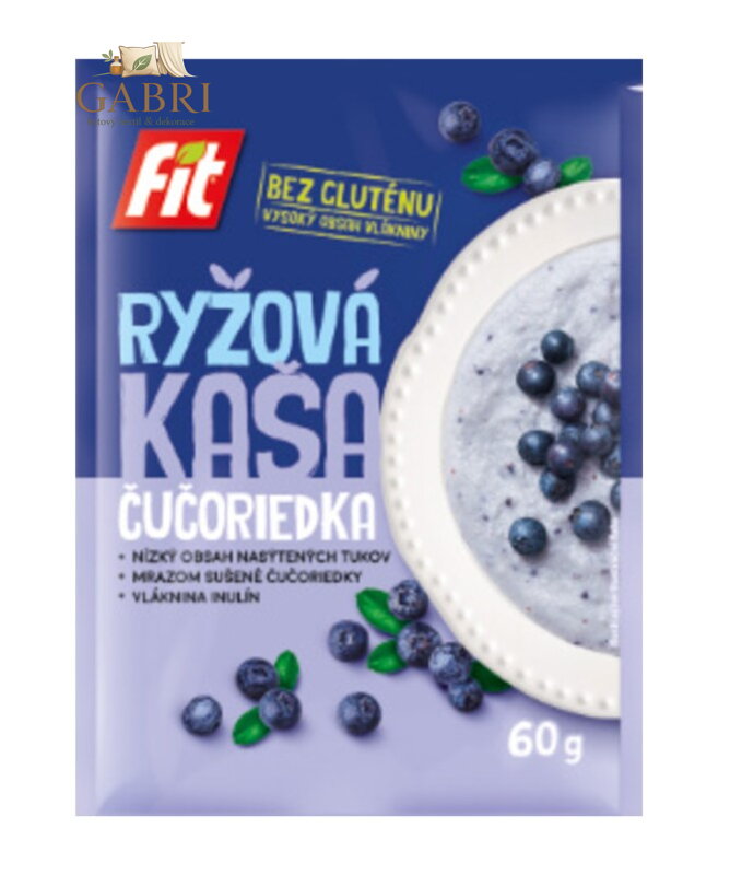 Kaše rýžová borůvka 60g Fit bez lepku 2103