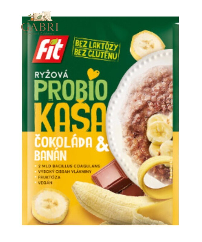 Kaše rýžová čokoláda banán 52g Fit bez lepku 2109