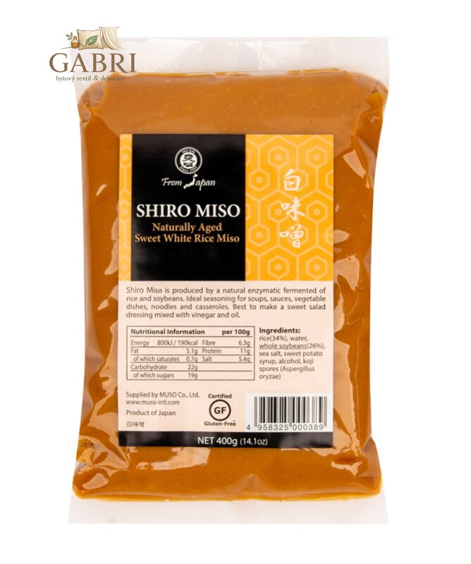 Miso rýžové shiro bílá rýže 400g Muso bez lepku 3217