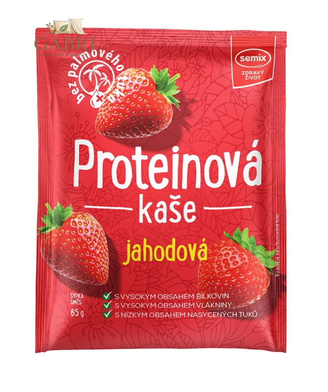 Kaše proteinová jahoda 65g Semix 2518