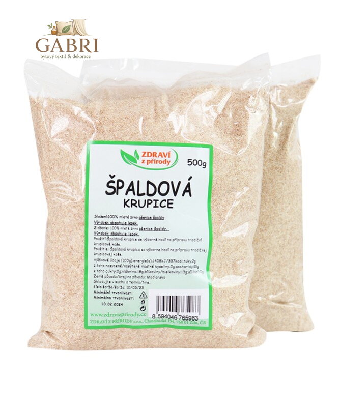 Krupice špaldová celozr. 500g ZP 980