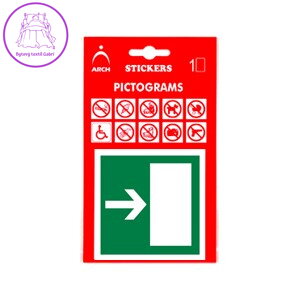 Informační samolepka - Únikový východ - dveře