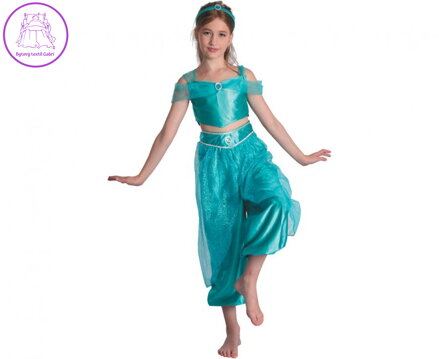 Dětský kostým Arabská princezna (košile, kalhoty, čelenka), velikost 120/130 cm