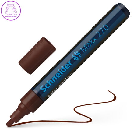 Popisovač lakový Schneider Maxx 270 - hnědý