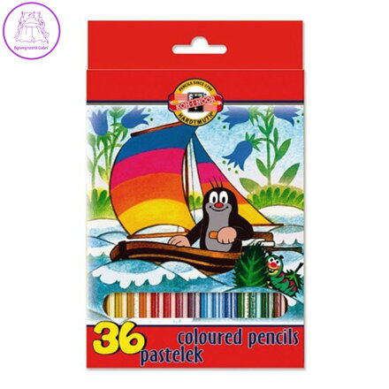 Pastelky KOH-I-NOOR šestihranné, sada 36 ks