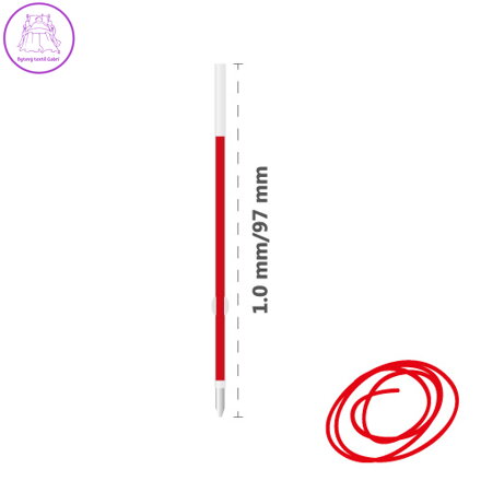 Náplň kuličková MILAN Capsule 1,0 mm, červená