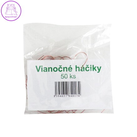 Vánoční háčky - měděné, sada 50 ks