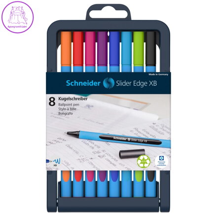 Kuličkové pero Schneider Slider Edge XB - sada 8 kusů