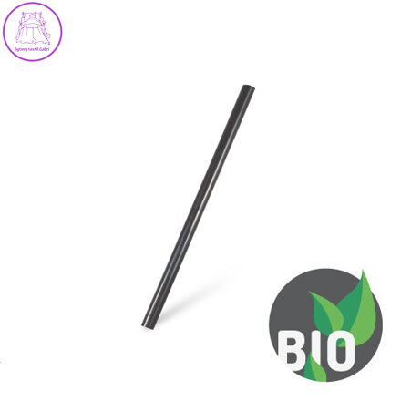 Slámky JUMBO černé (PLA BIO) 20 cm, 150 ks