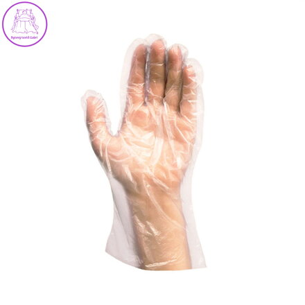 Rukavice jednorázové LDPE pro muže, velikost L, (100 ks v bal.)