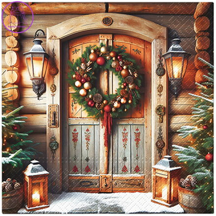 Ubrousky PAW L 33x33cm Doorway to Christmas