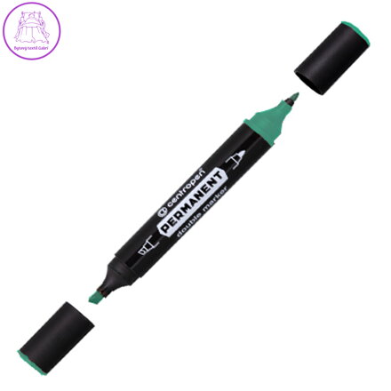 Popisovač CENTROPEN 1666 oboustranný - zelený