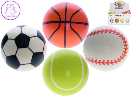 Míček pěnový 11cm 4druhy v sáčku 12ks v DBX