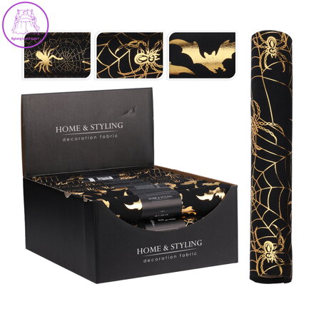 Organza látková 28x200 cm - Halloween (mix 3 motivů)