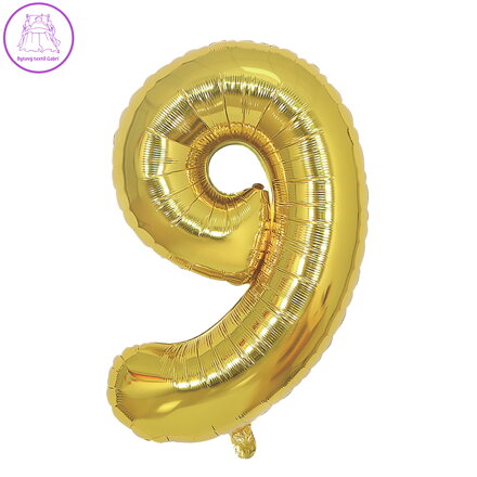 Narozeninový balónek, zlatý 40" (100 cm) číslo 9