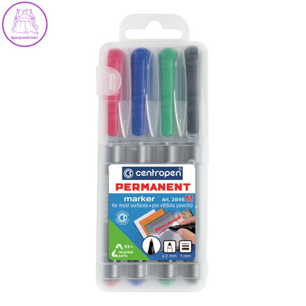 Popisovač CENTROPEN 2846 - sada 4ks