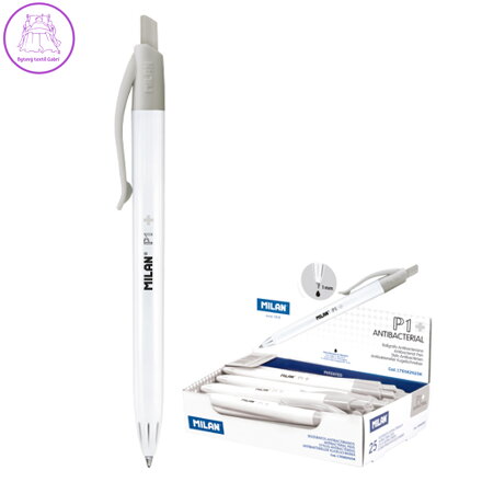 Pero kuličkové MILAN P1 Antibacterial 1,0 mm - černé