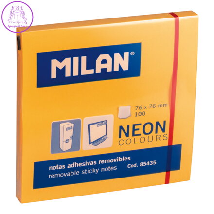 Blok lep MILAN NEON 76 x 76 mm oranžový