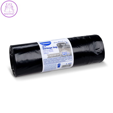 Pytle na odpad (LDPE) zatahovací černé 70 x 100 cm 120L [25 ks]