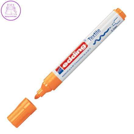 Popisovač na textilie Edding 4500 neonově oranžový