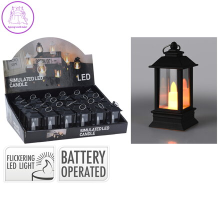 Lucerna 9 cm se svíčkou LED