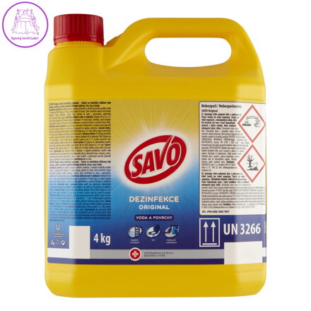 Savo Original dezinfekce vody a povrchů účinně odstraňuje 99,9% bakterií 4 kg