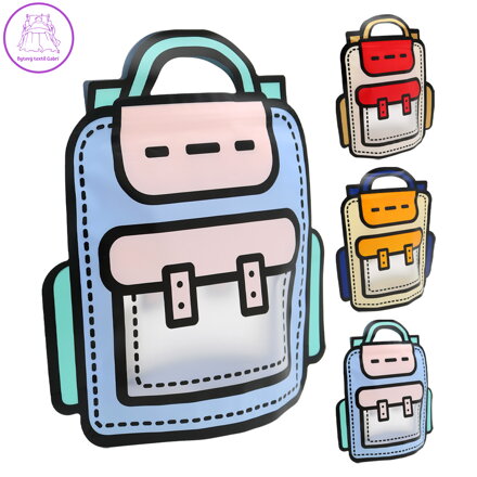 Rychle uzavíratelné školní pouzdro z PVC ve tvaru aktovky 24 x 28 cm (mix barev)