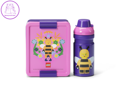 LEGO Bee svačinový set (láhev a box) - fialová