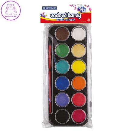 Barvy vodové CENTROPEN 9540/12 - 12 barev + štětec