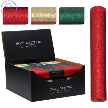 Organza 28x200 cm - lurexová látka (mix 3 barev)