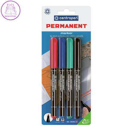 Popisovač CENTROPEN 2846 - sada 4ks blistr 1,0 mm