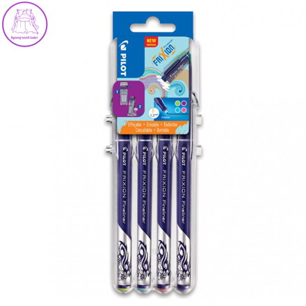 Frixion Fineliner 0,45mm, sada 4ks - pastel