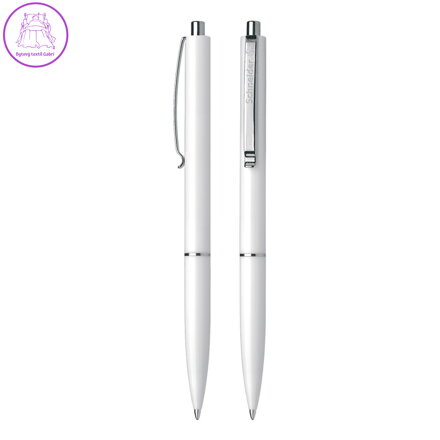 Kuličkové pero Schneider K15 bílé pro tisk - modrá náplň