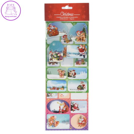 Sada samolepek na vánoční dárky