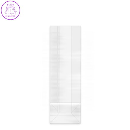 Sáček čirý (OPP) s obdélníkovým dnem 7+4 x 22 cm